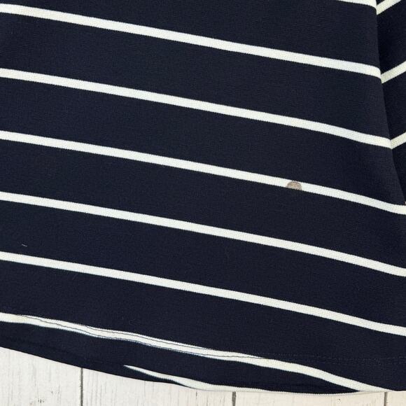 Eliza J Navy/White Stripe Stretchy Sleeveless A-line Flowy Dress Size 2 - Picture 8 of 14